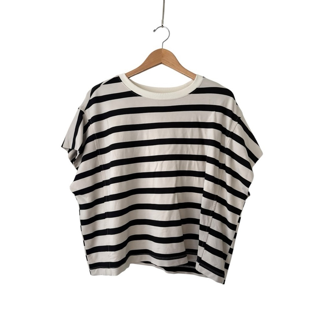 A New Day Black and Cream Striped Women's Top I Size: XX-Large - Picture 1 of 6